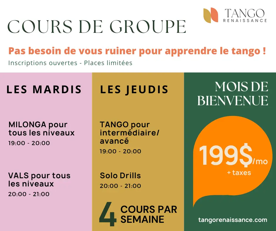 dance classes pricing tango renaissance